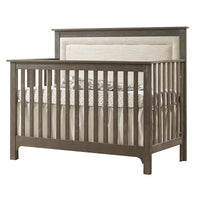 Thumbnail for NEST - Emerson 5-In-1 Convertible Crib With Upholstered Panel Talc