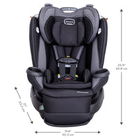 Thumbnail for EVENFLO Revolve360 Extend All-in-One Rotational Car Seat with Quick Clean Cover - Revere Grey