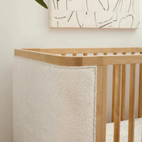 Thumbnail for BABYLETTO Bondi Boucle 4-in-1 Convertible Crib w/ Toddler Bed Kit - Honey/Ivory Boucle