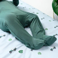 Thumbnail for BELAN J Footed Zipper Sleeper - Leafy Green