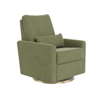 Thumbnail for MONTE DESIGN Matera Glider Recliner / Olive Green Fabric / Olive Green Pillow / Gold Swivel Base