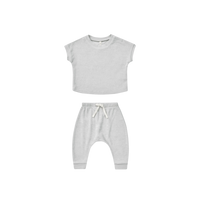 Thumbnail for QUINCY MAE Terry Tee + Pant Set - Cloud