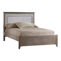 Thumbnail for NEST - Emerson Double Bed 54 With Low Profile Footboard, Rails & Upholstered Panel Fog