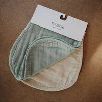 Thumbnail for MUSHIE Burp Cloth - Roman Green/Fog