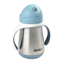 Thumbnail for BEABA Stainless Steel Straw Sippy Cup - Rain