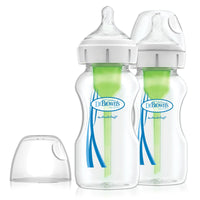 Thumbnail for DR. BROWN'S Options+ Wide Baby Bottle 9oz./270ml 2pK with Level 1 Slow Nipple