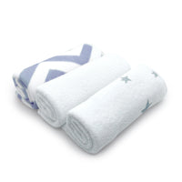 Thumbnail for KUSHIES Wash Cloths 3-Pack - Blue/White
