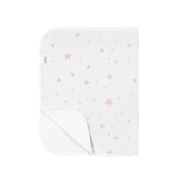 Thumbnail for Kushies Portable Changing Pad Flannel - Pink Scribble Stars