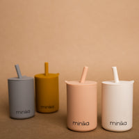 Thumbnail for MINIKA Straw Cup With Lid - Blush
