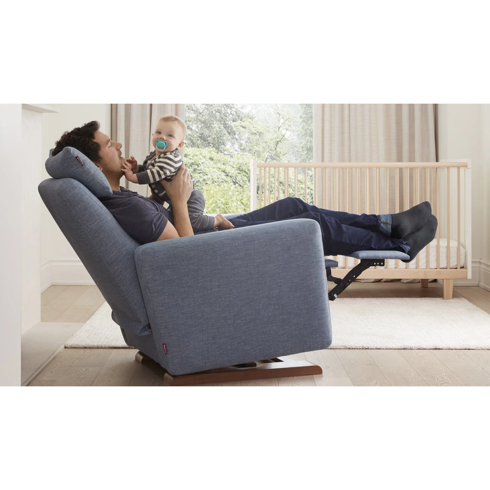 The MONTE Design Chair combines luxurious comfort and contemporary design for everyday nursery relaxation. 