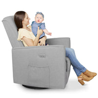 Thumbnail for KIDIWAY Sagittarius Power Recliner Easy Glider with Footrest - Granite