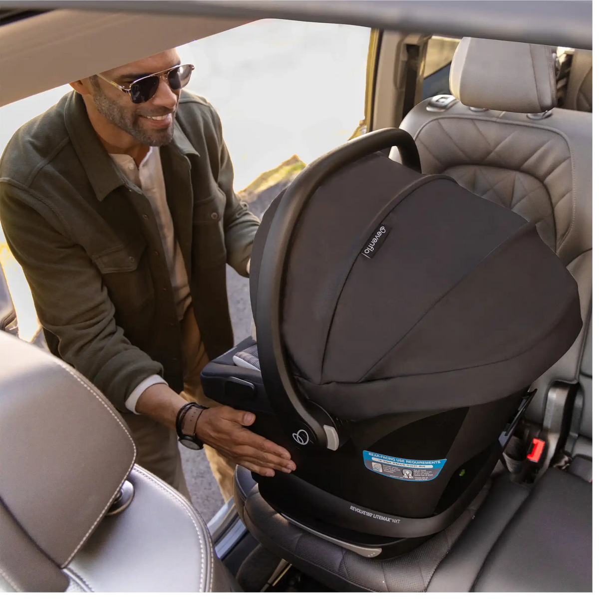 Siège auto rotatif pour bébé EVENFLO Revolve180 LiteMax - Gris cendré
