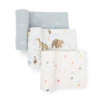 Thumbnail for LITTLE UNICORN Cotton Muslin Swaddle (3 Pack)