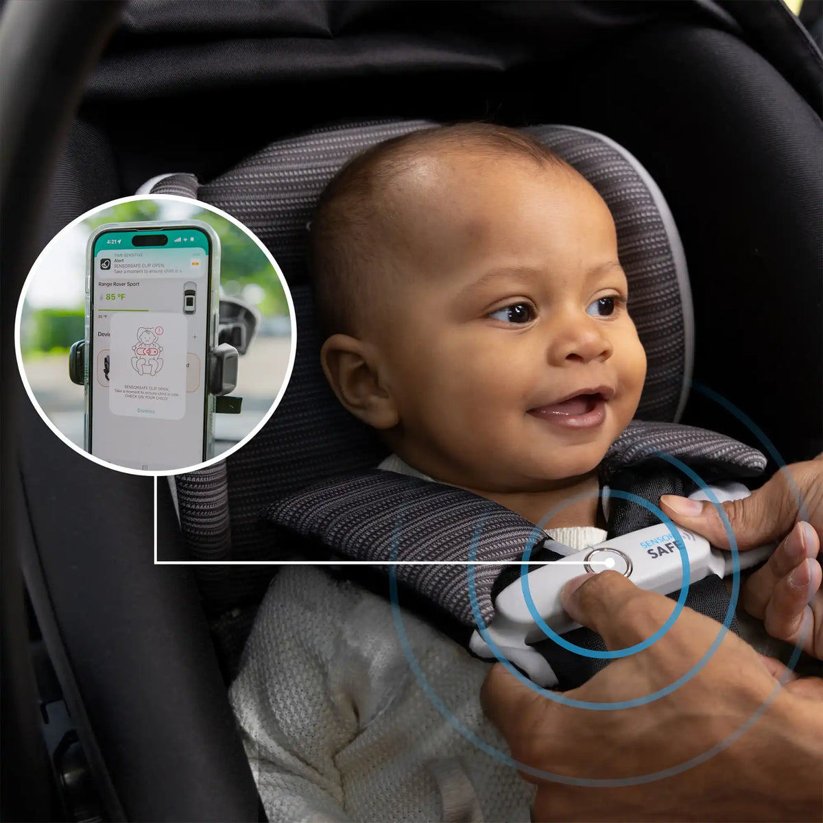 Siège auto rotatif pour bébé EVENFLO Revolve180 LiteMax - Gris cendré