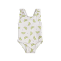PETIT LEM Kiwi Print on Creme One-Piece Swimsuit