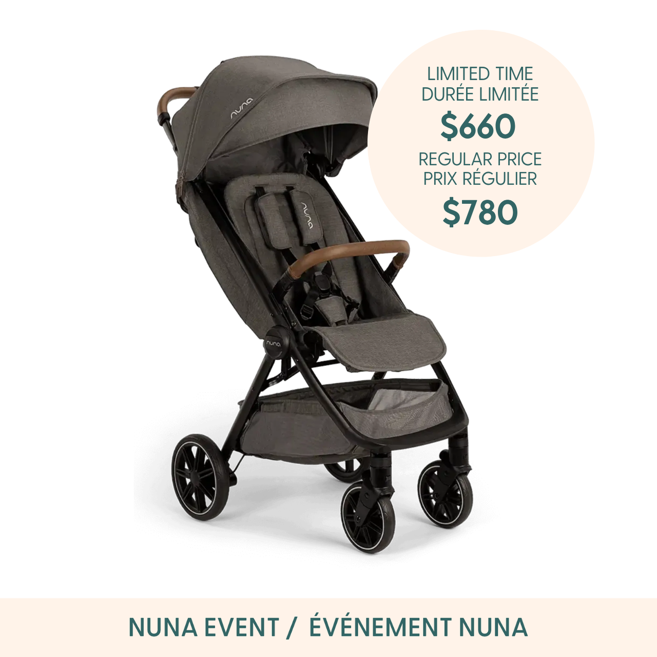 NUNA Poussette TRVL lx