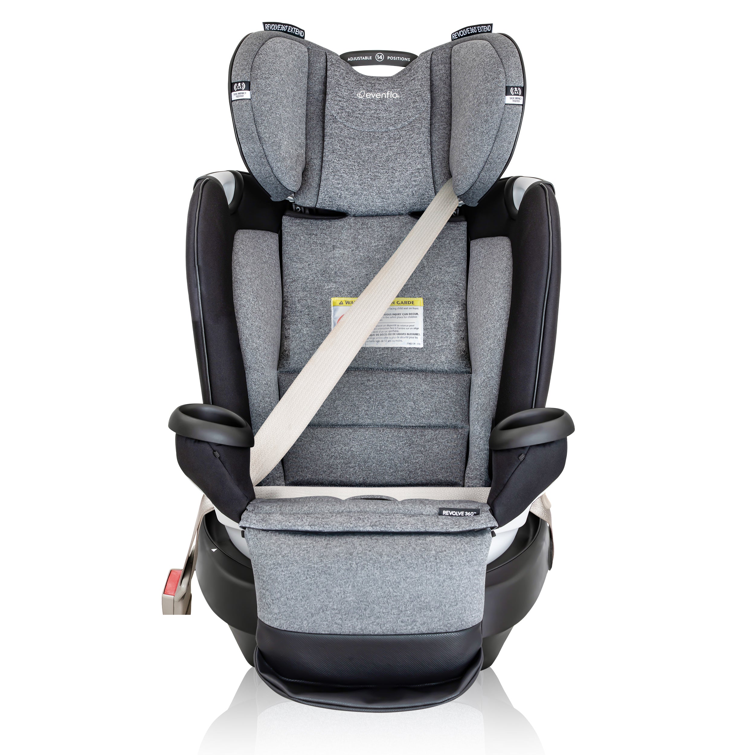 EVENFLO Revolve360 All-in-One Extend Rotational Car Seat with Sensorsafe - Moonstone Grey