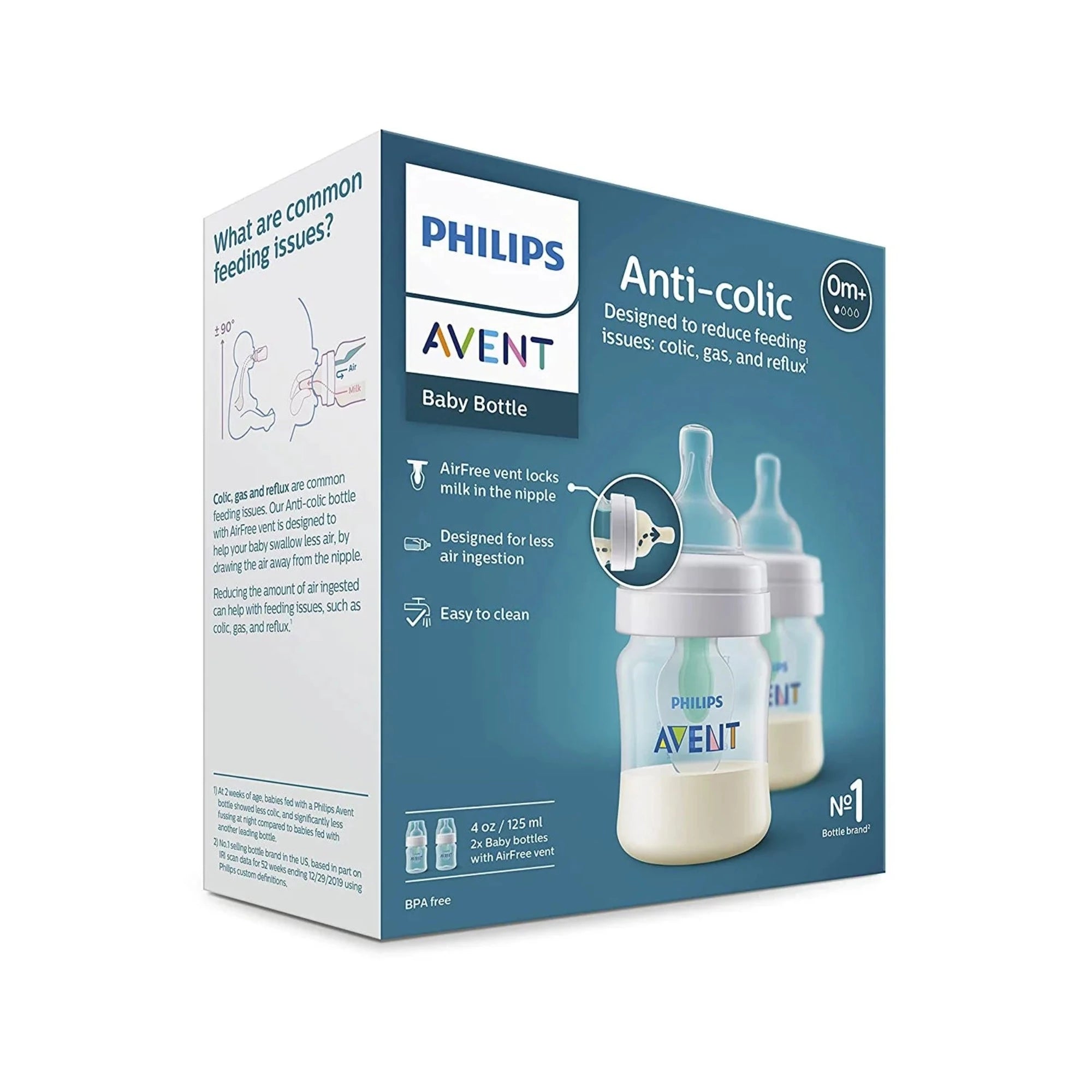 AVENT Anti-colic Baby Bottle - 4oz (2-Pack)