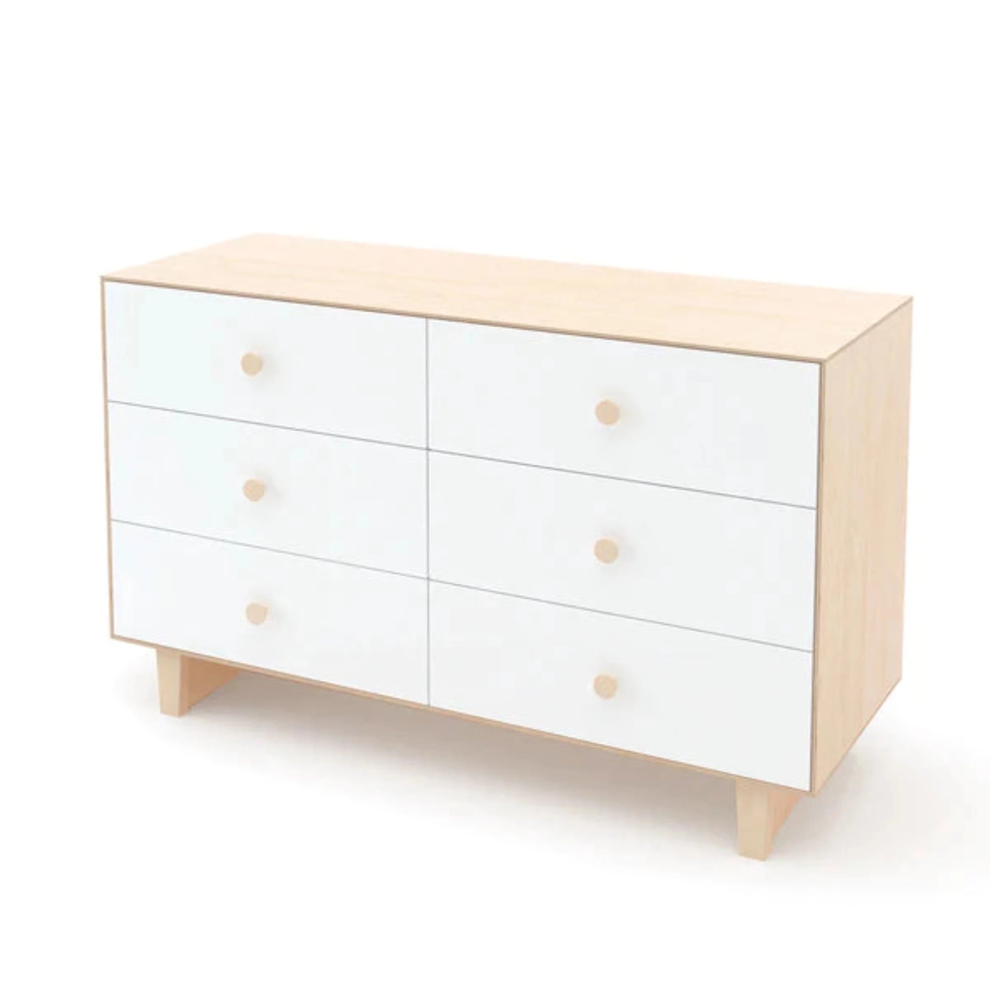 OEUF Rhea 6 Drawer Dresser - White/Birch