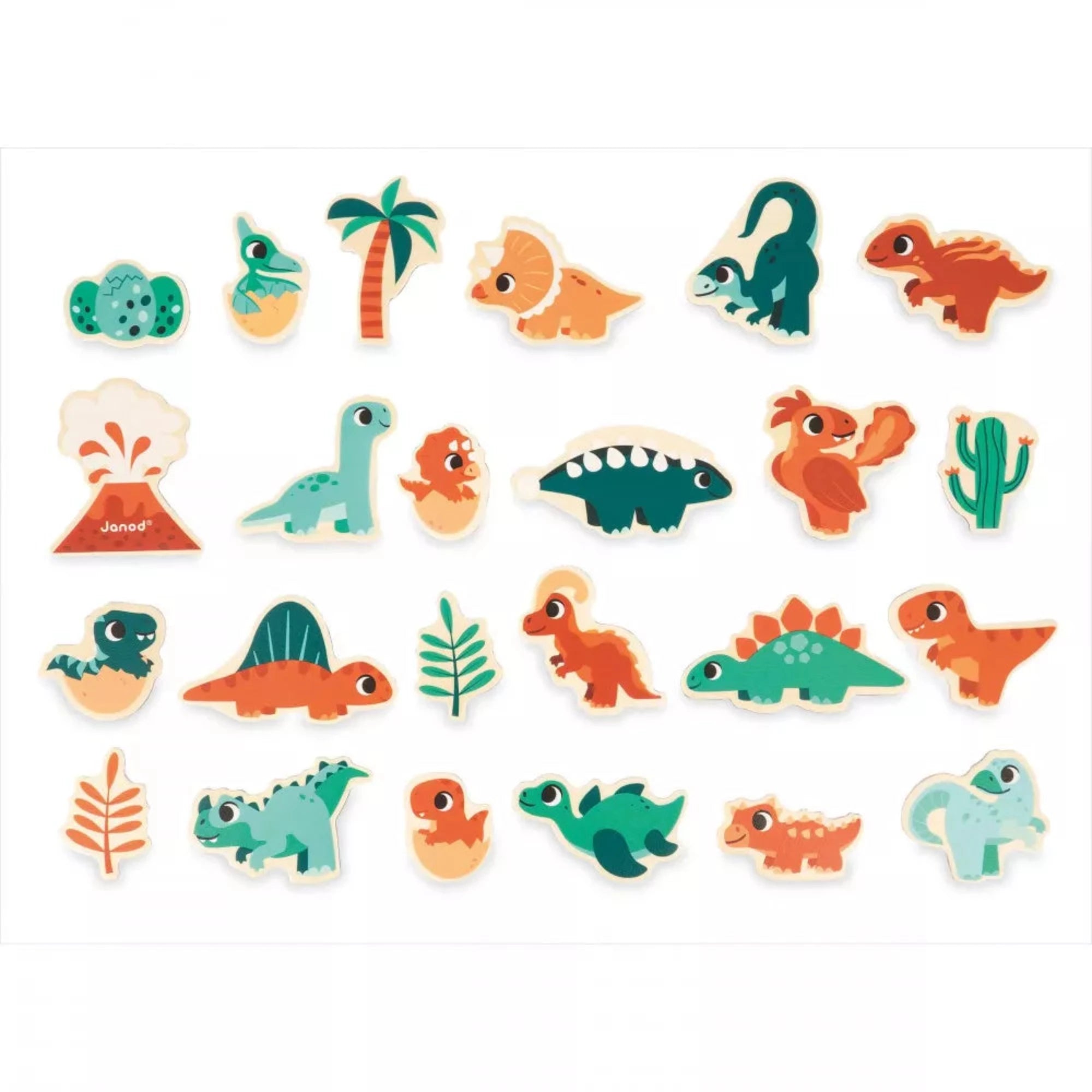 JANOD Dino Magnets Set 24pcs