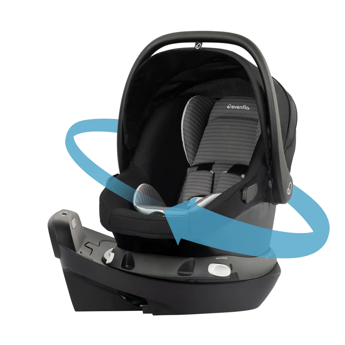 Siège auto rotatif pour bébé EVENFLO Revolve180 LiteMax - Gris cendré