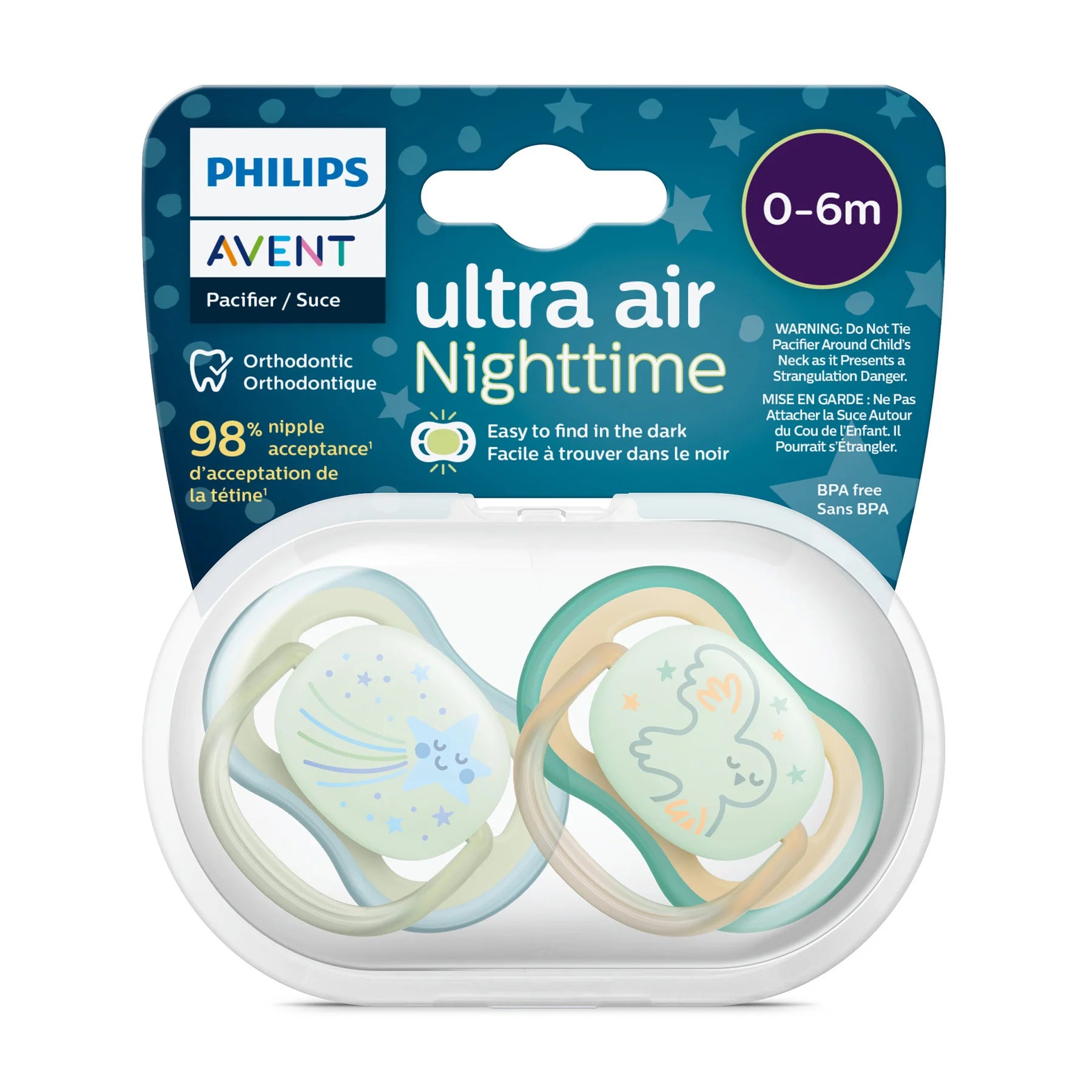 PHILIPS AVENT Ultra Air Pacifier Nighttime