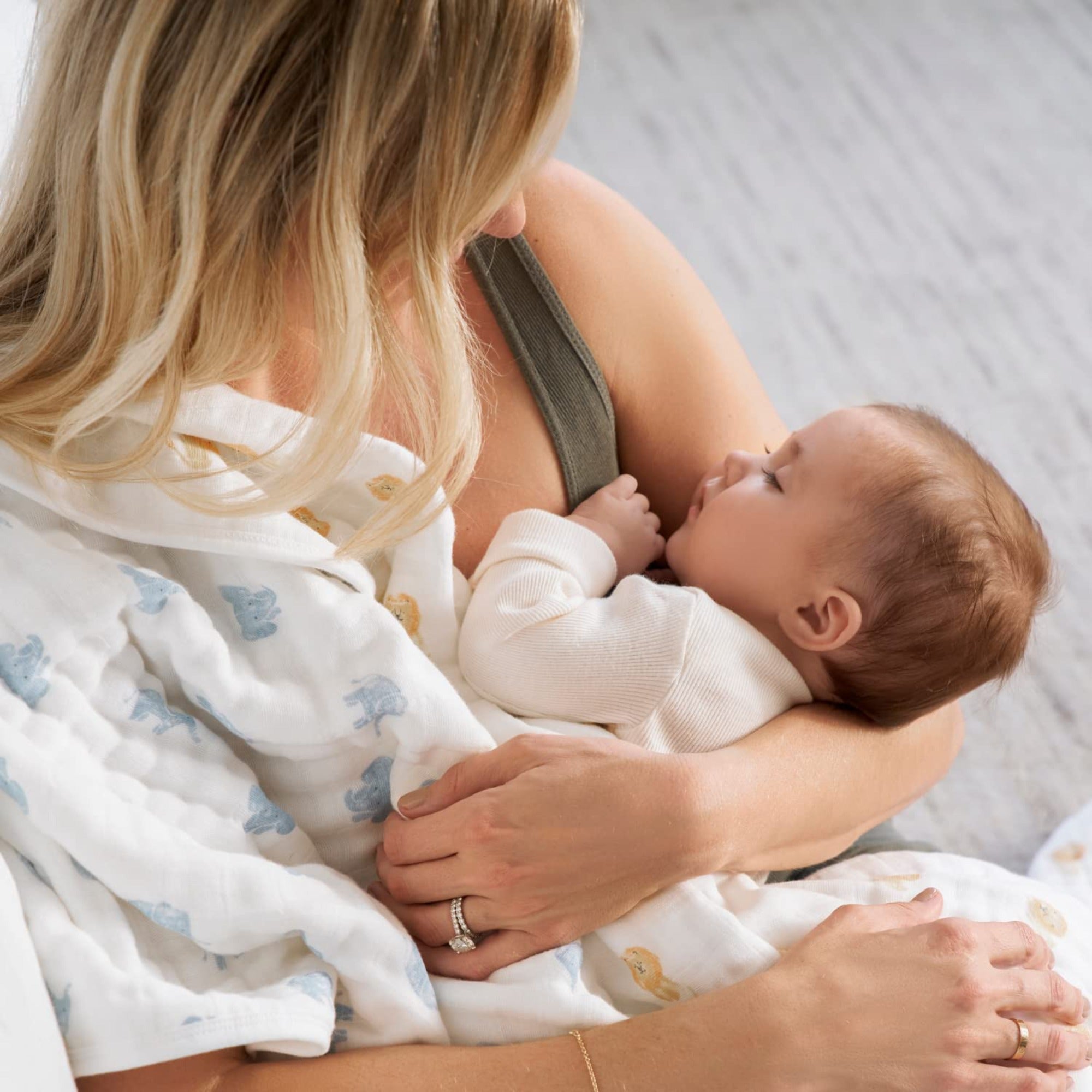 ADEN + ANAIS Organic Dream Blanket - Animal Kingdom/Hello Elephants