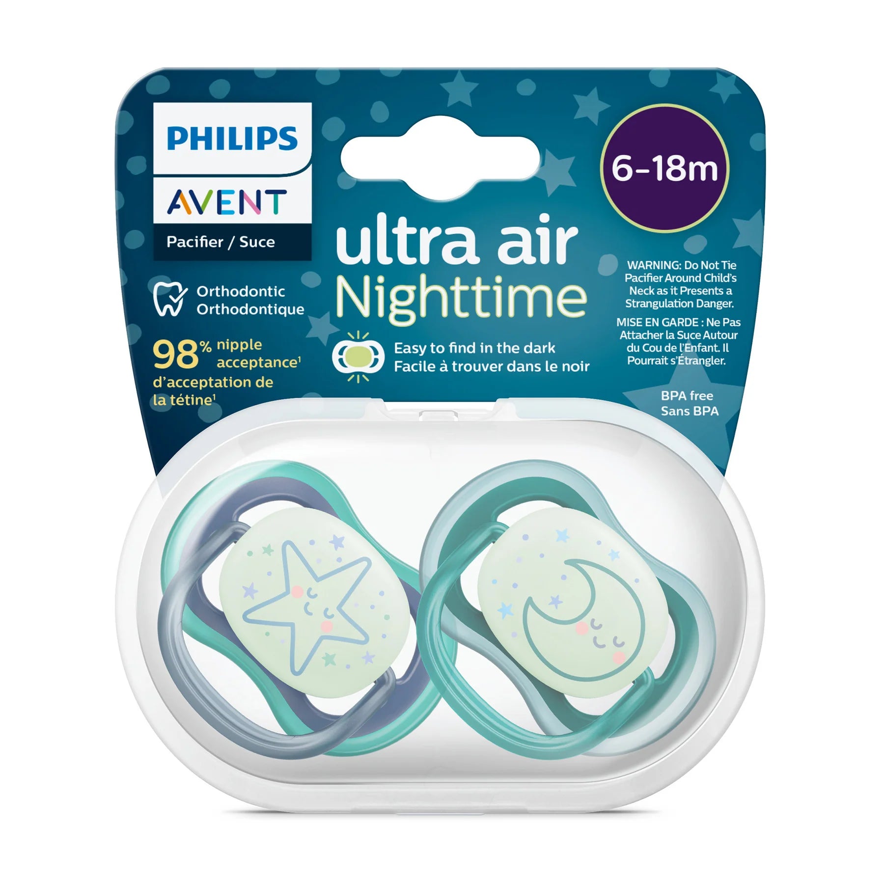 PHILIPS AVENT Ultra Air Pacifier Nighttime