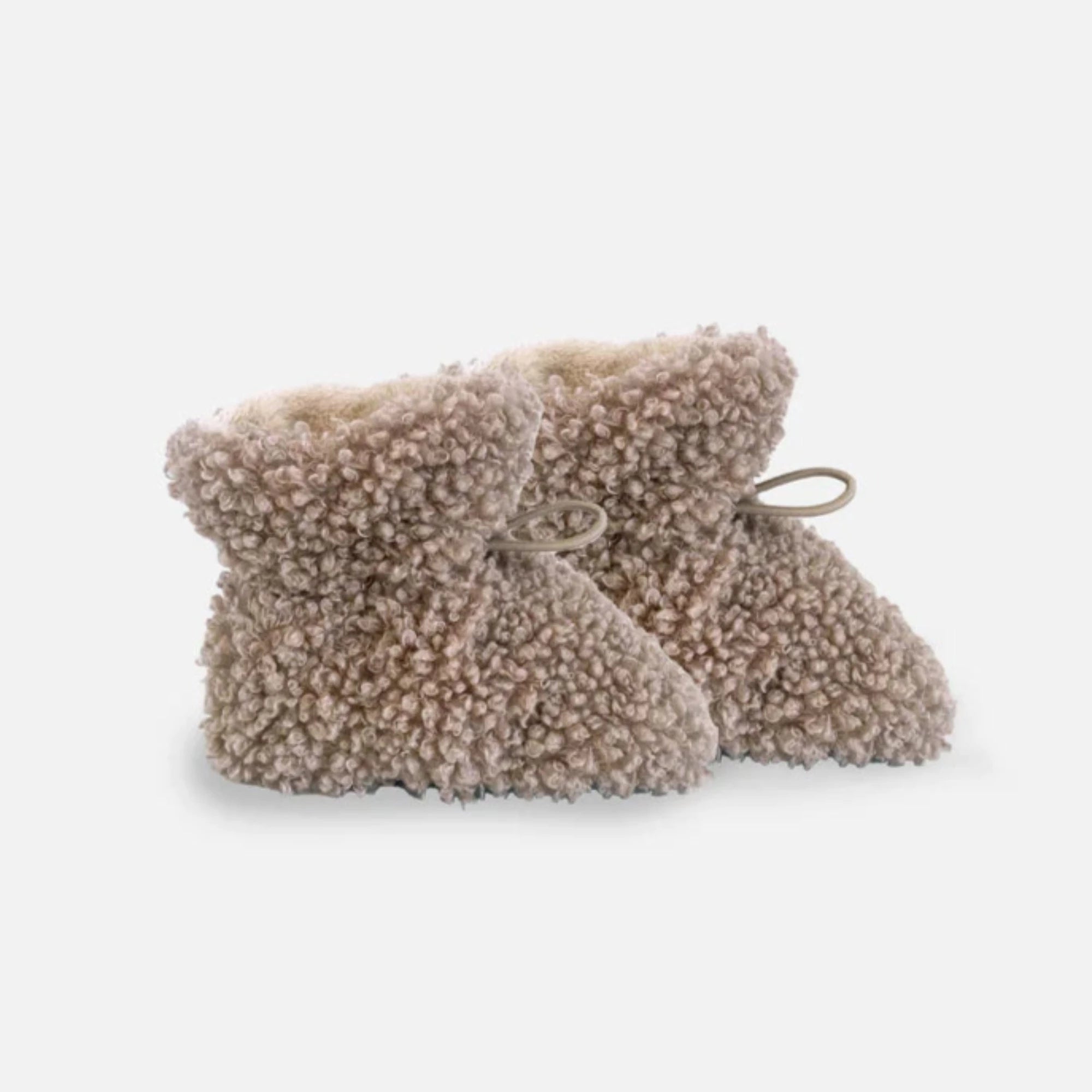 7AM ENFANT Baby Booties - Oatmeal Teddy
