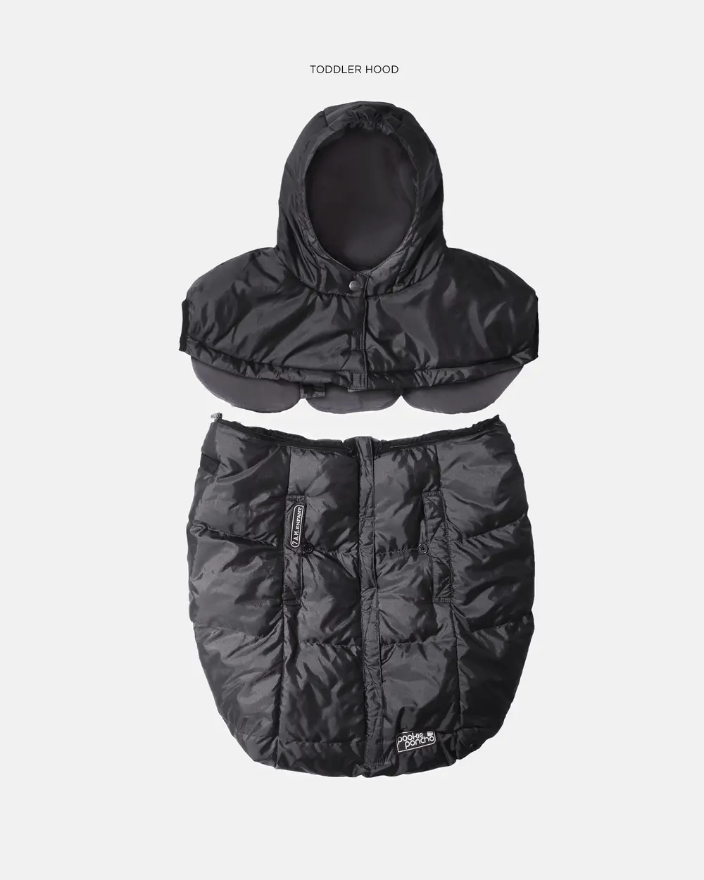 7AM ENFANT Pookie Poncho - Black