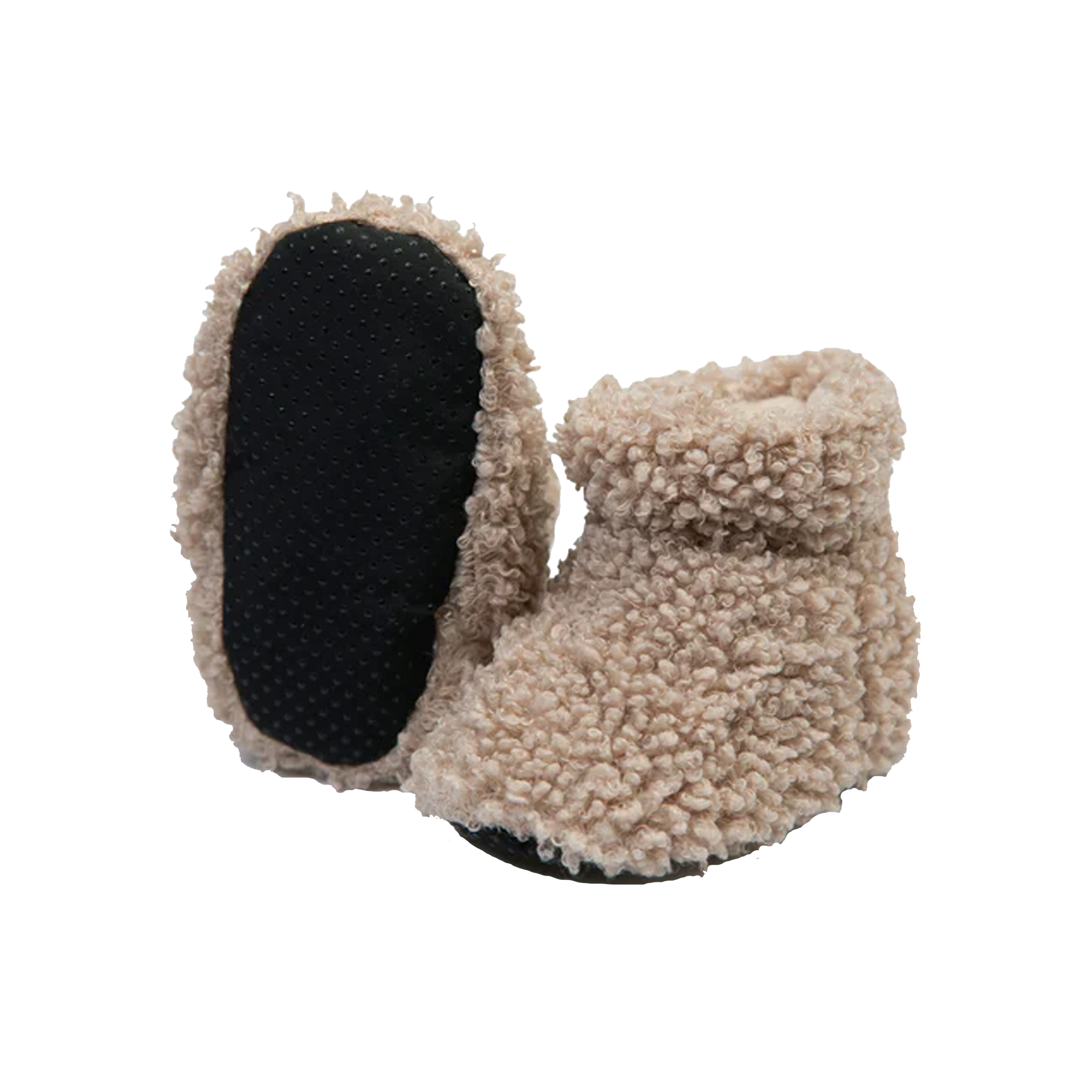 7AM ENFANT Baby Booties - Oatmeal Teddy