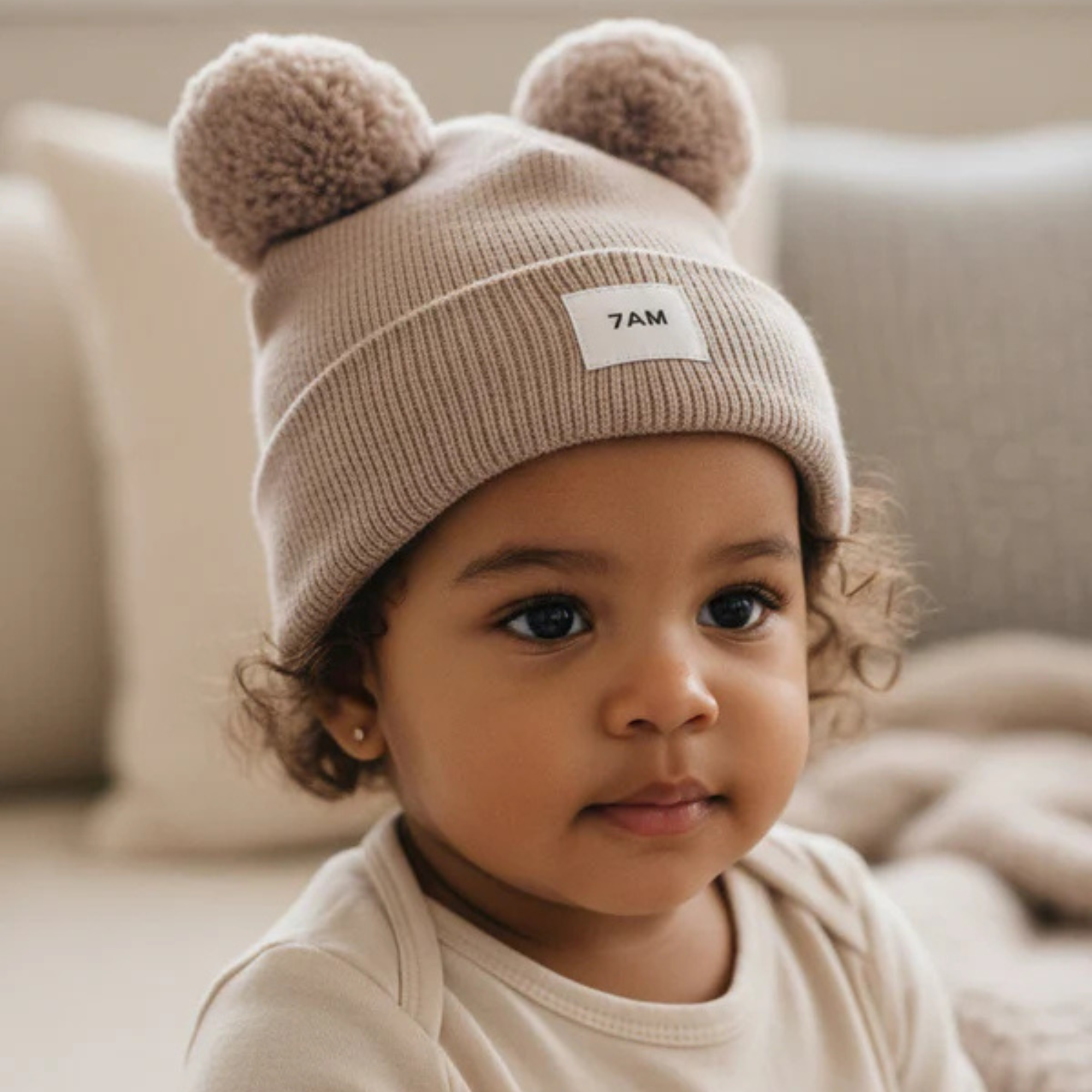 7AM ENFANT Chunky Pom Pom Beanie