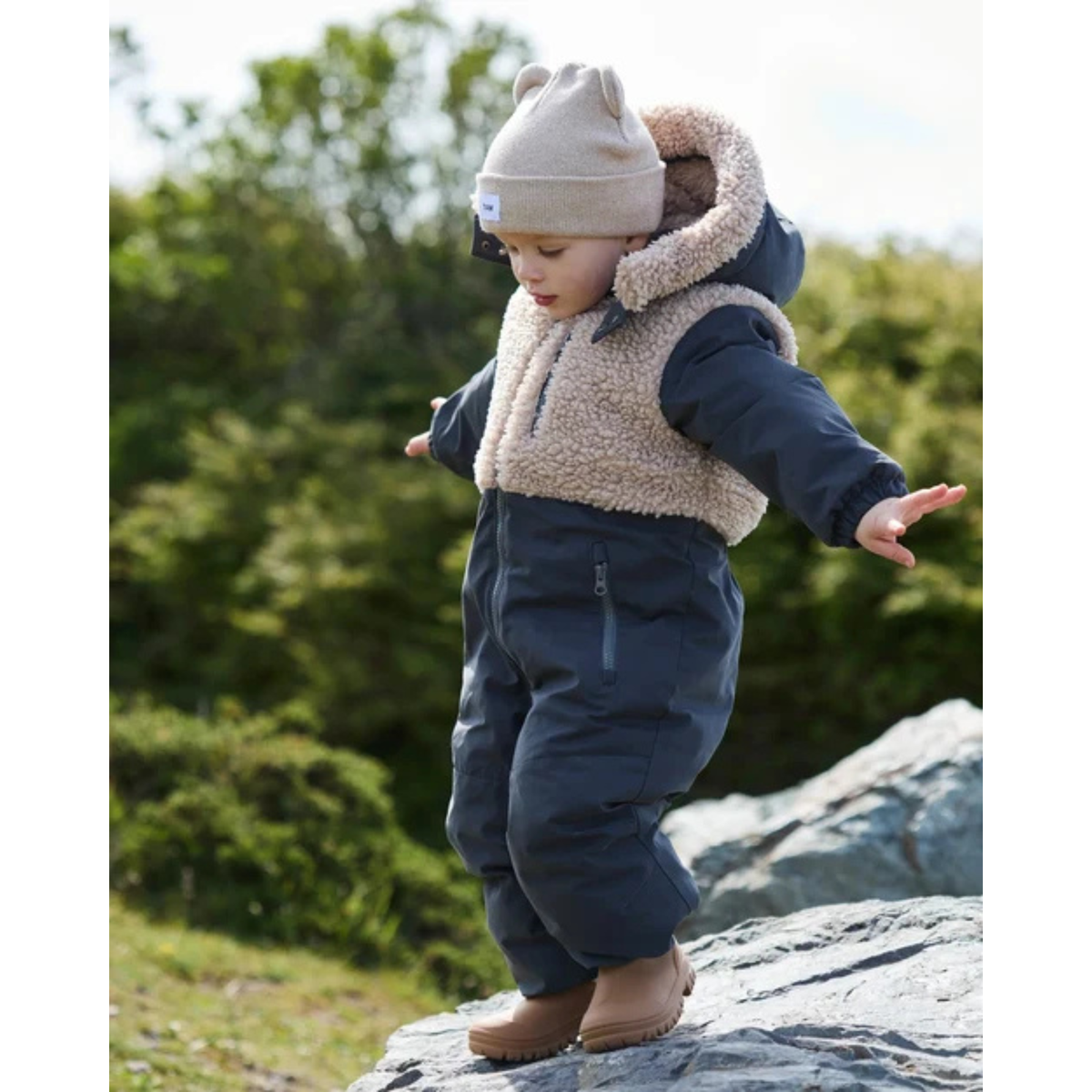 7AM ENFANT Heather Bear Beanie