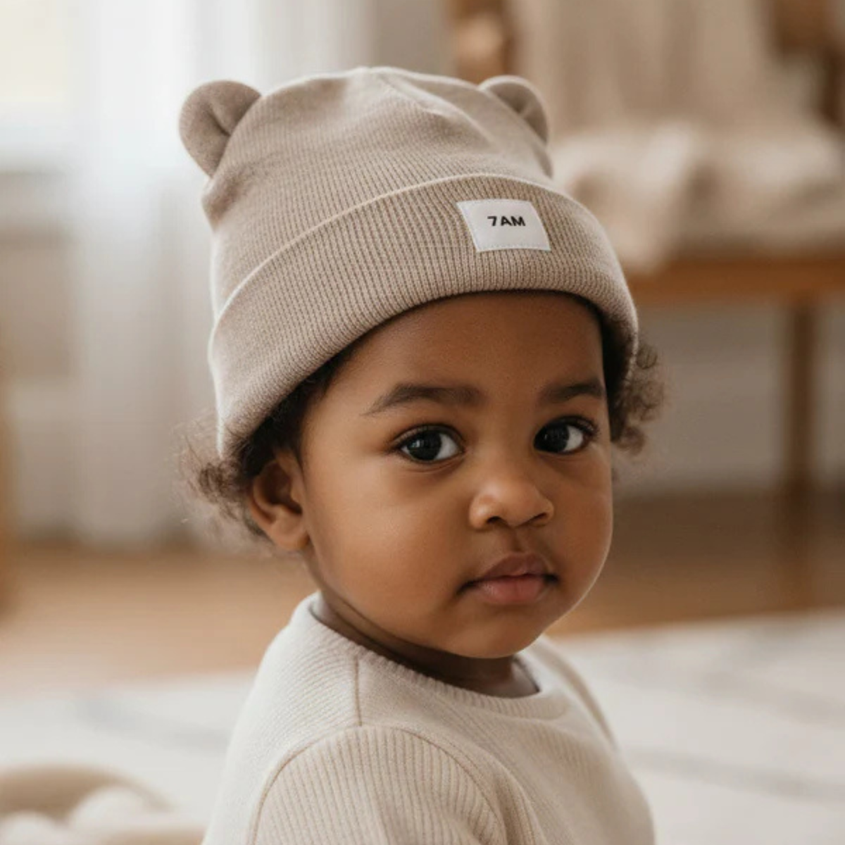 7AM ENFANT Heather Bear Beanie