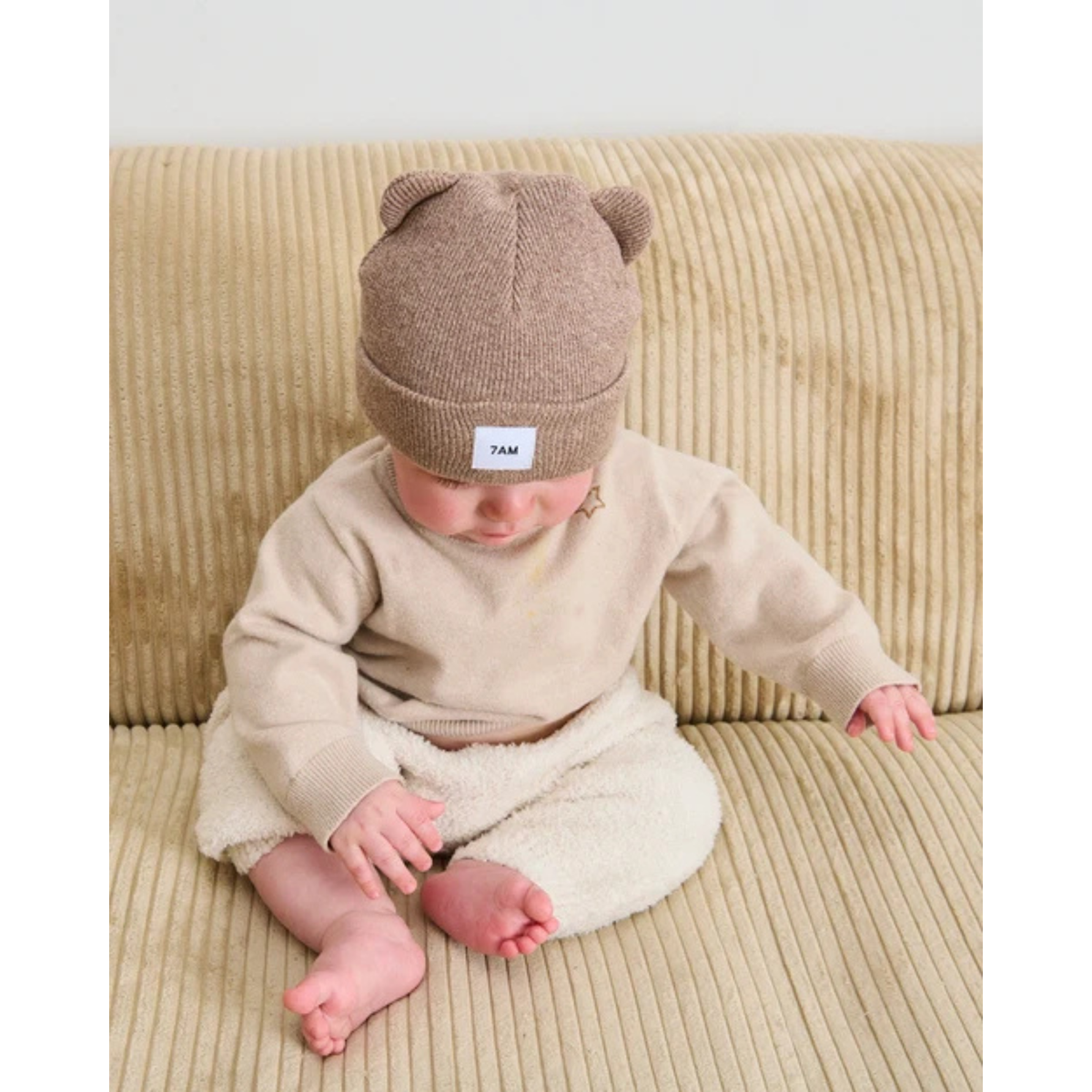 7AM ENFANT Heather Bear Beanie