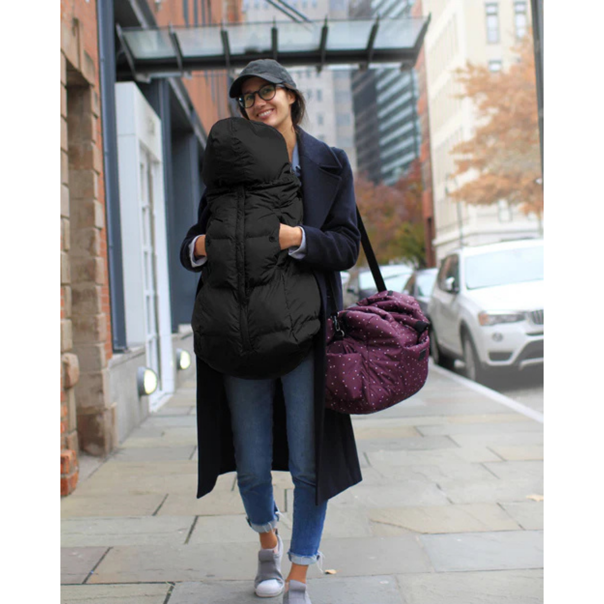 7AM ENFANT Pookie Poncho - Black