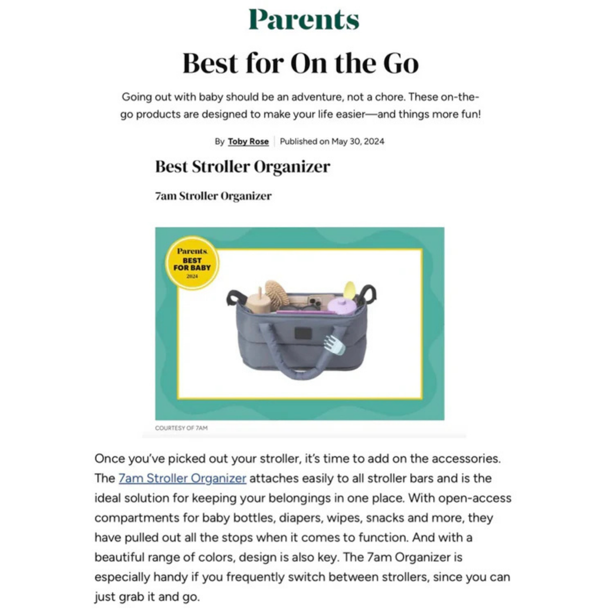 7AM ENFANT Romy Stroller organizer Benji