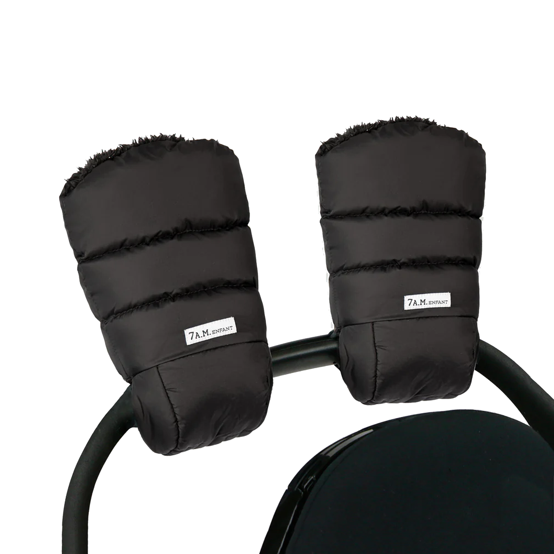 7AM ENFANT Warmmuffs - Black Plush