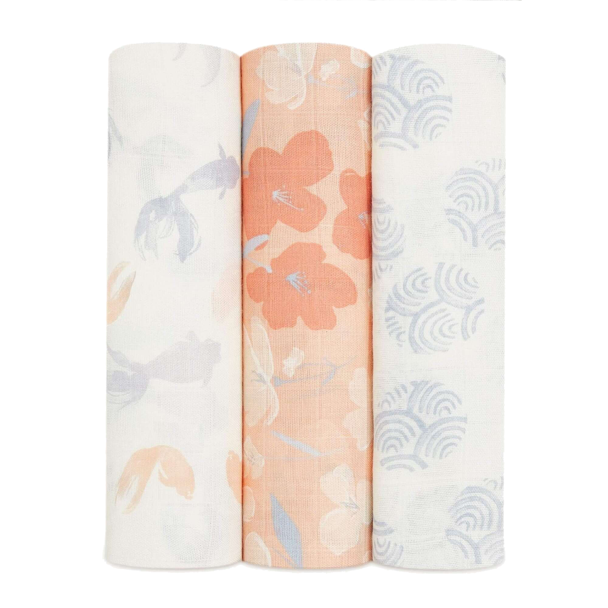 Langes soyeux et doux ADEN + ANAIS (lot de 3) - Koi Pond