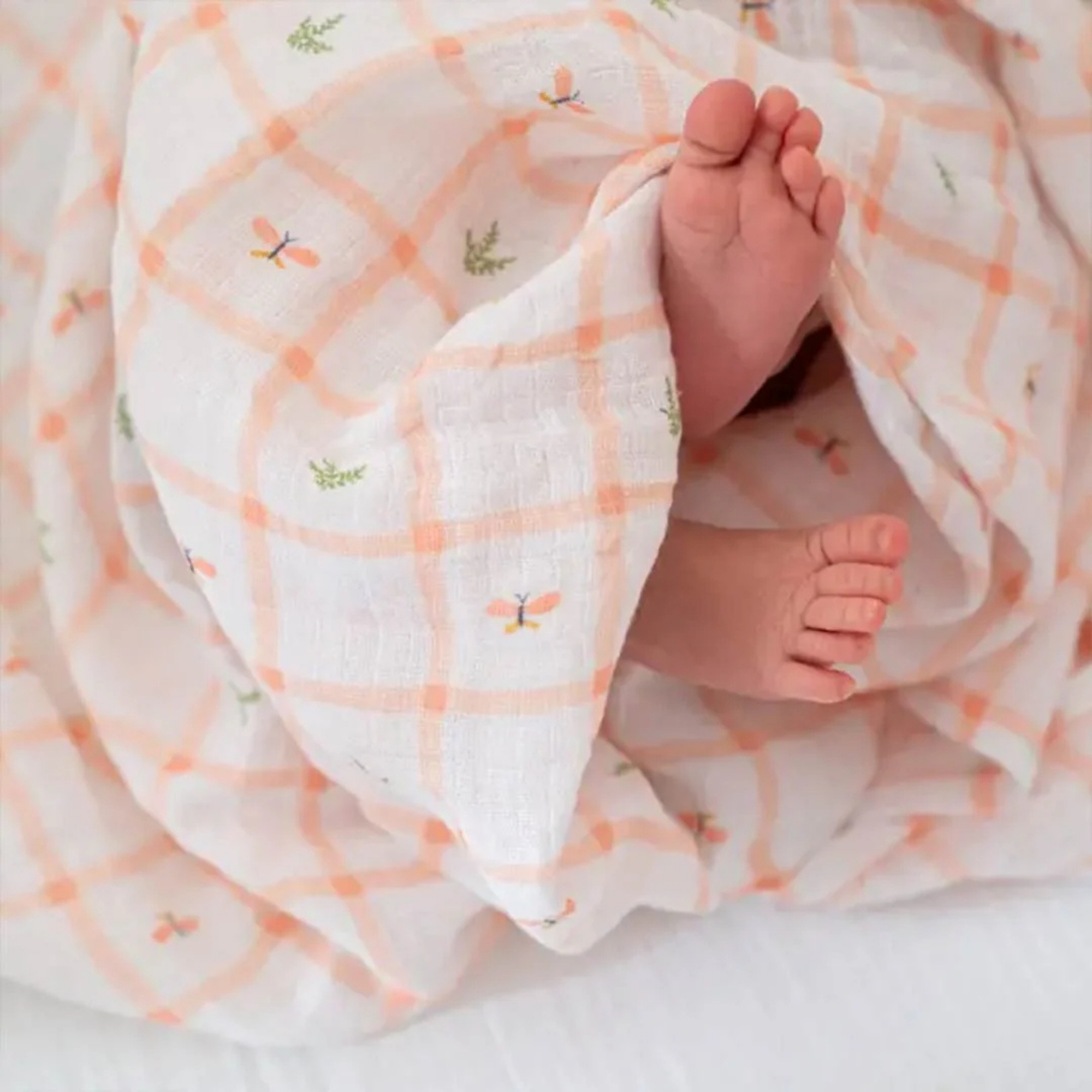 ADEN + ANAIS Cotton Muslin Swaddle (4 Pk) - Country Floral