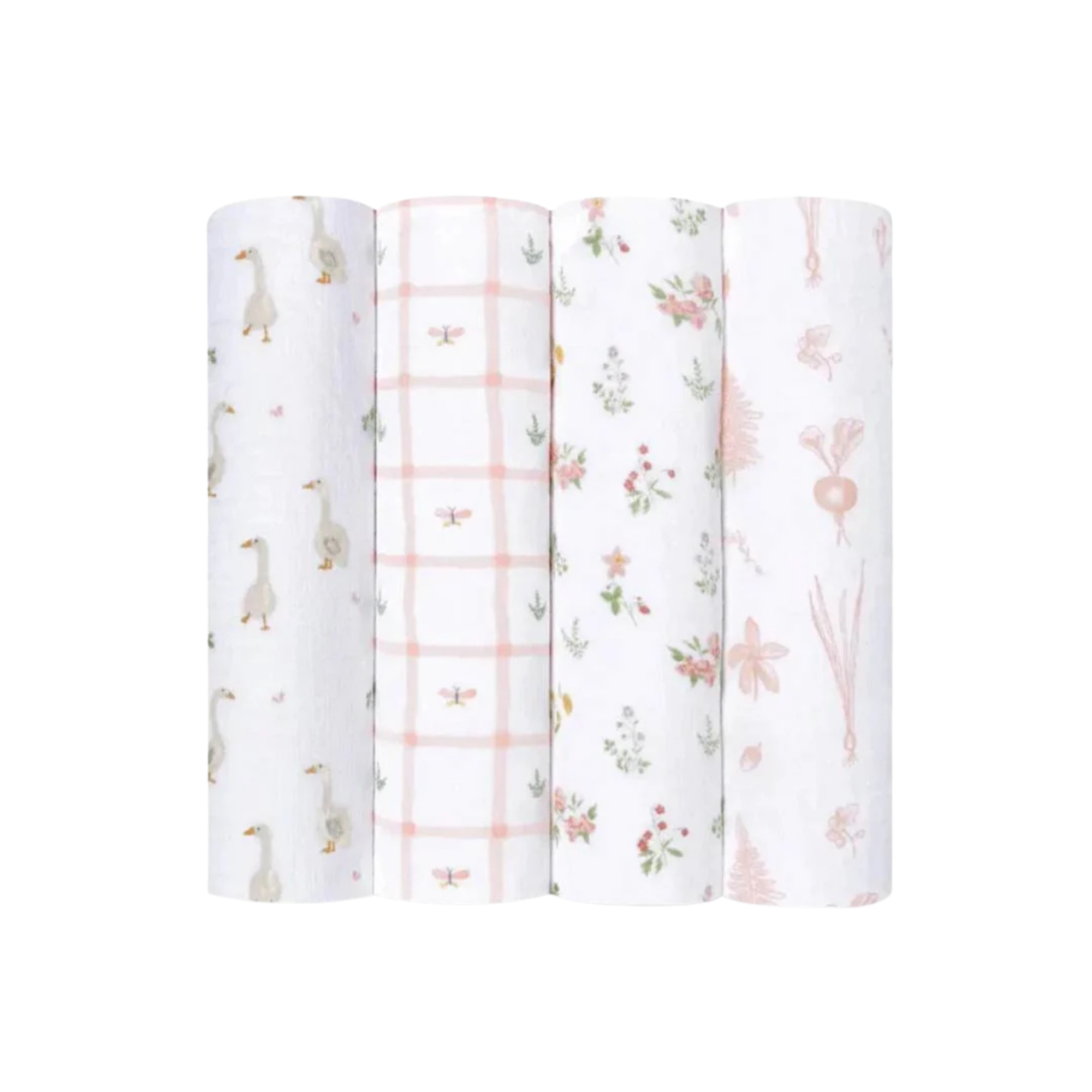 ADEN + ANAIS Cotton Muslin Swaddle (4 Pk) - Country Floral