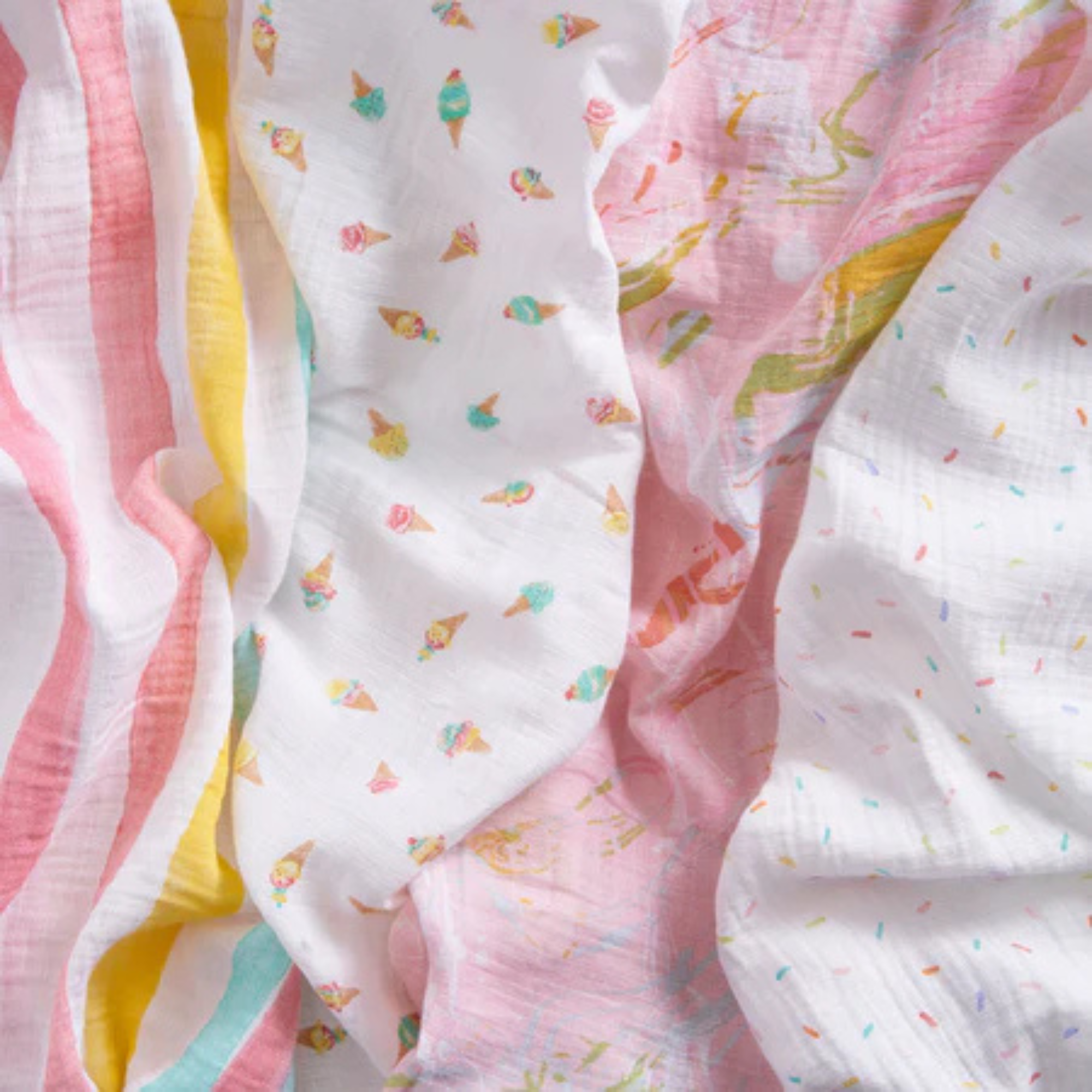 ADEN + ANAIS Cotton Muslin Swaddle (4 Pk) - Ice Cream Dream
