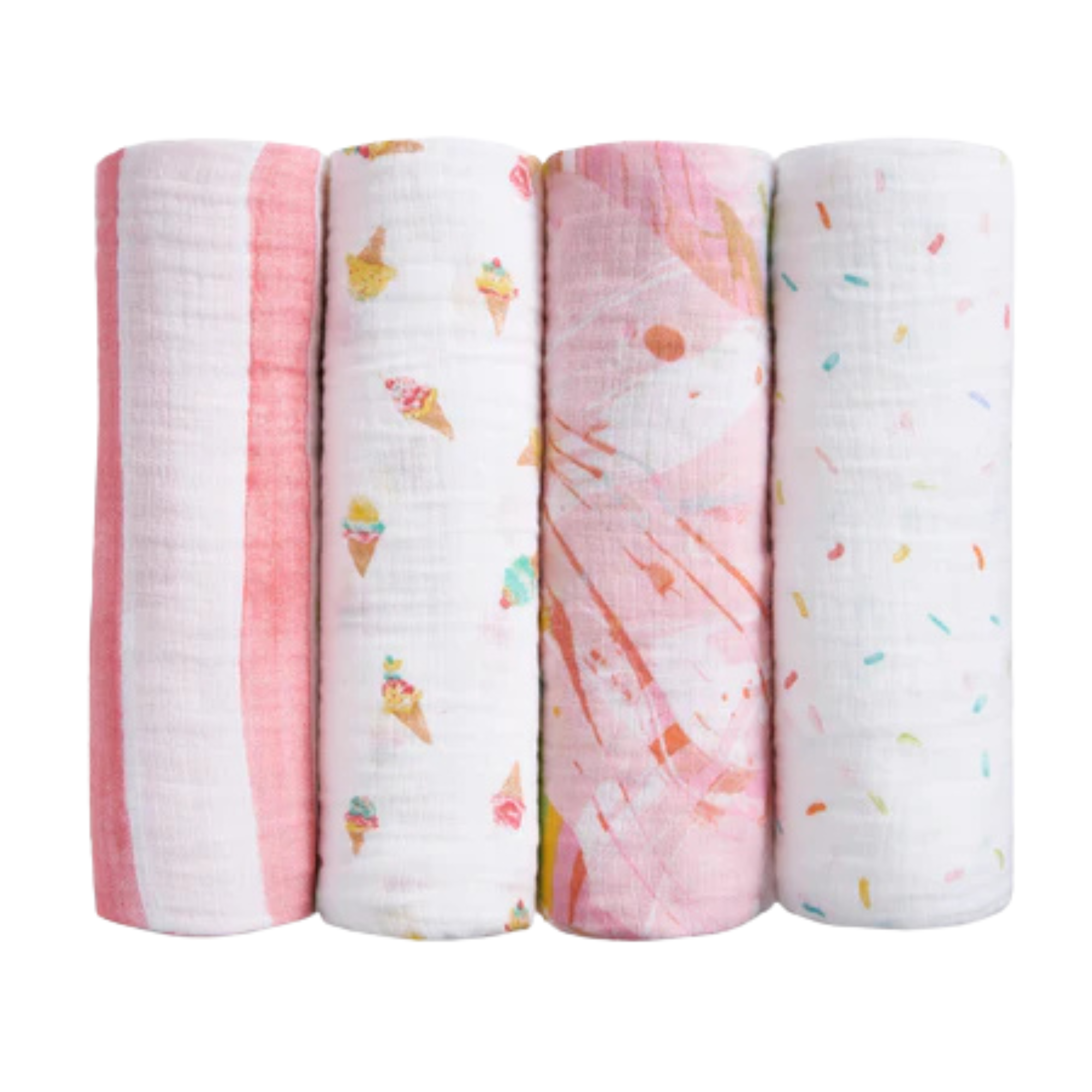 ADEN + ANAIS Cotton Muslin Swaddle (4 Pk) - Ice Cream Dream