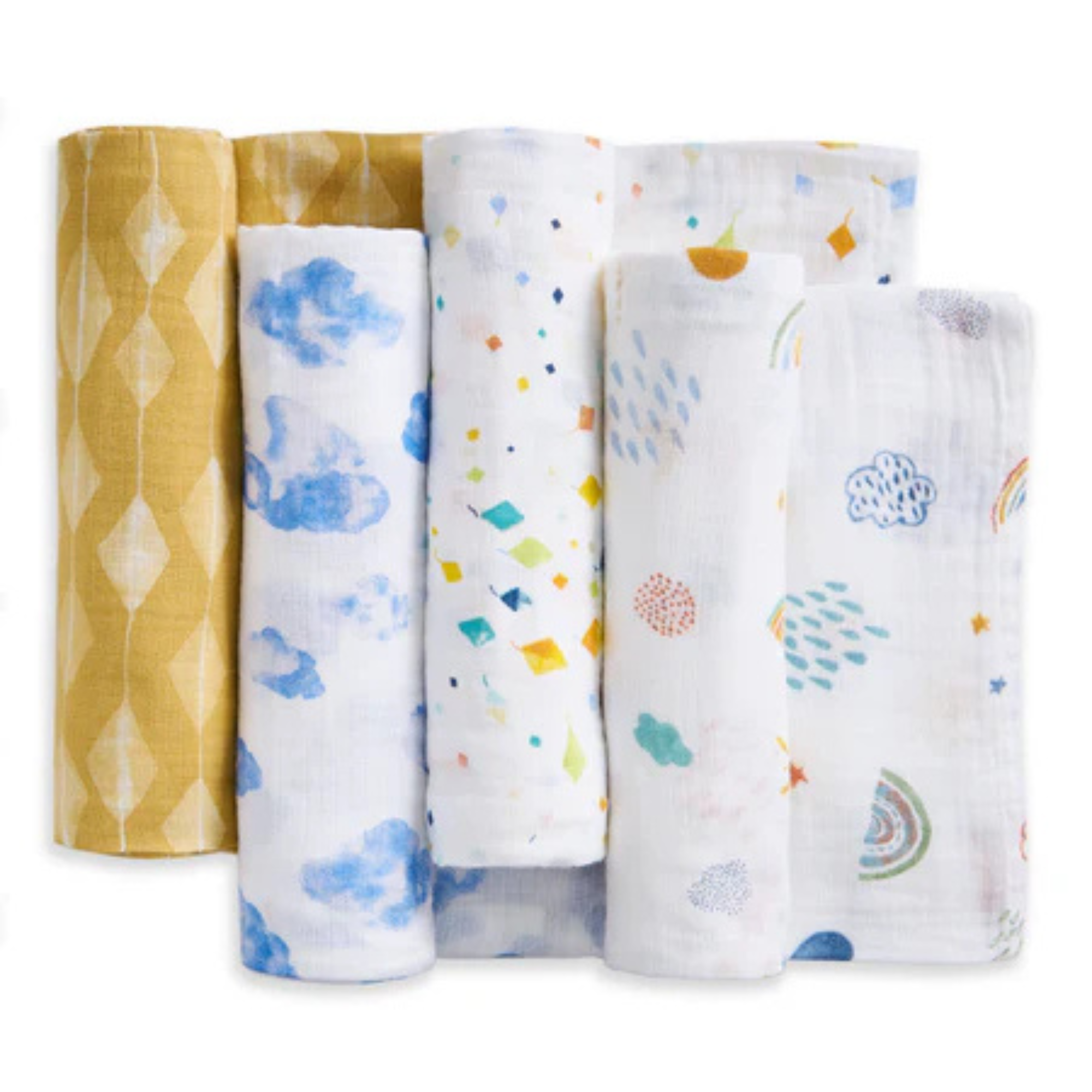 ADEN + ANAIS Cotton Muslin Swaddle (4 Pk) - Kite Collection
