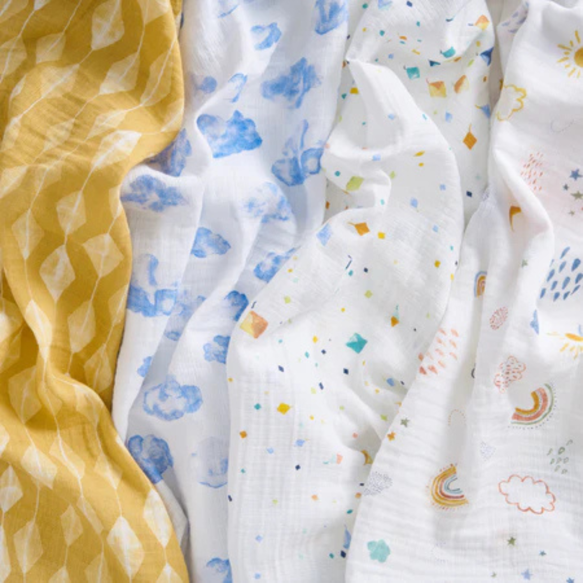 ADEN + ANAIS Cotton Muslin Swaddle (4 Pk) - Kite Collection