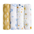 ADEN + ANAIS Cotton Muslin Swaddle (4 Pk) - Kite Collection