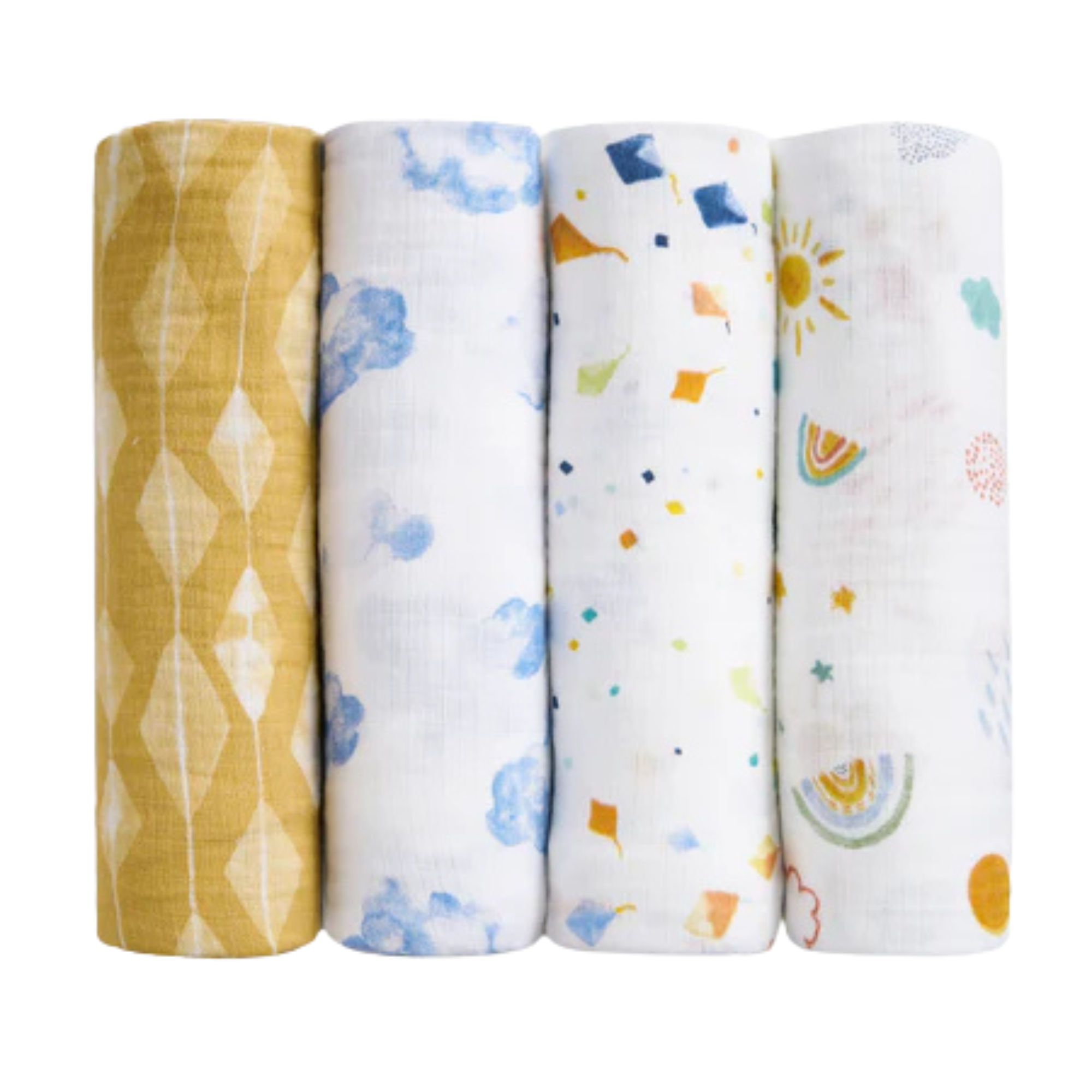 ADEN + ANAIS Cotton Muslin Swaddle (4 Pk) - Kite Collection