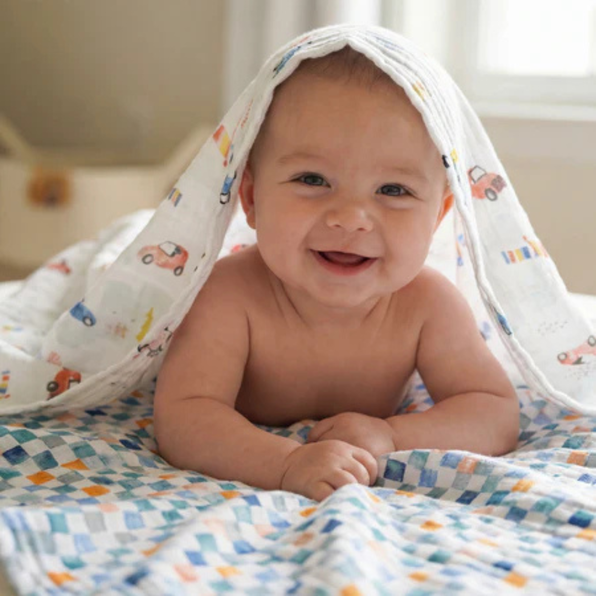 ADEN + ANAIS Cotton Muslin Swaddle (4 Pk) - Vintage Cars