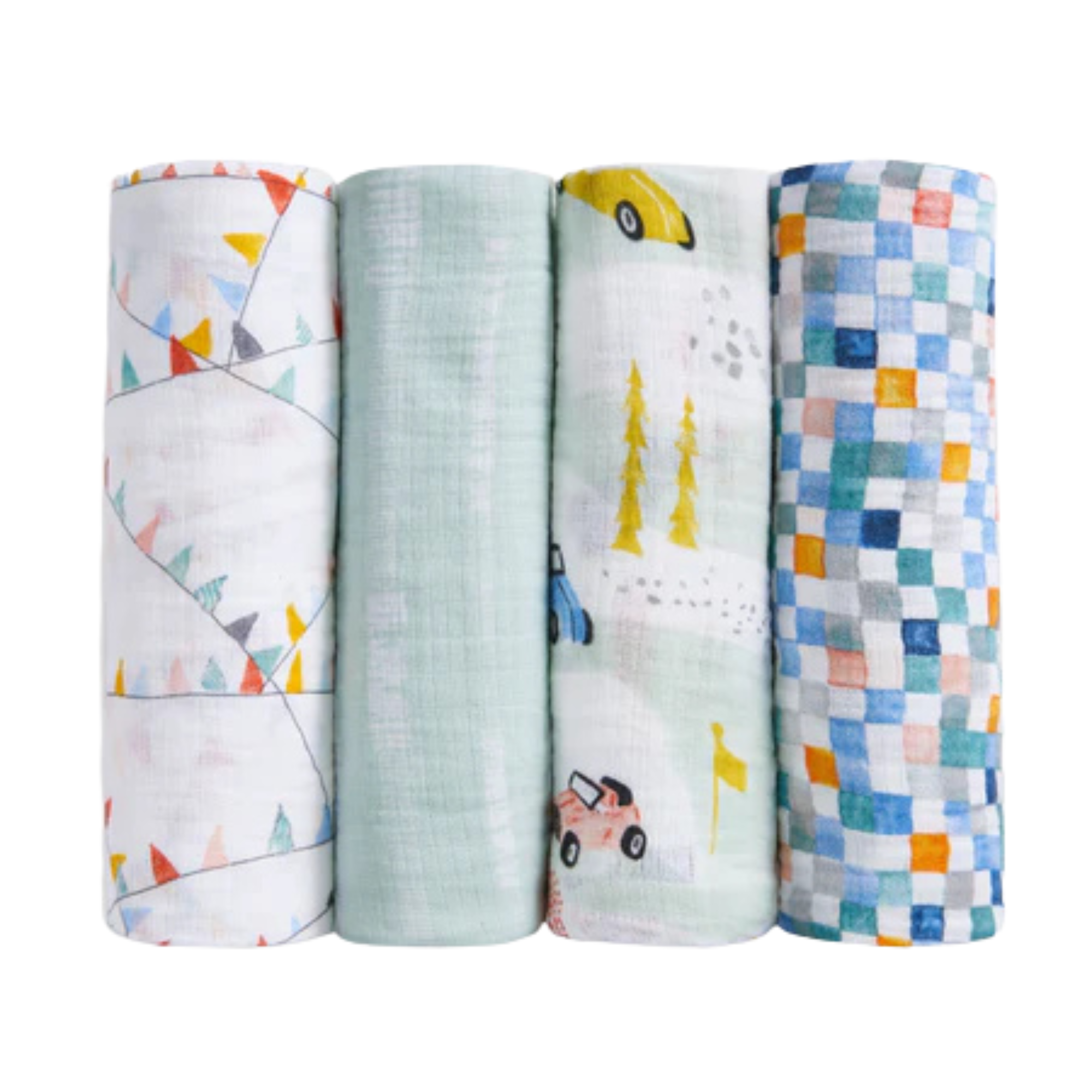 ADEN + ANAIS Cotton Muslin Swaddle (4 Pk) - Vintage Cars