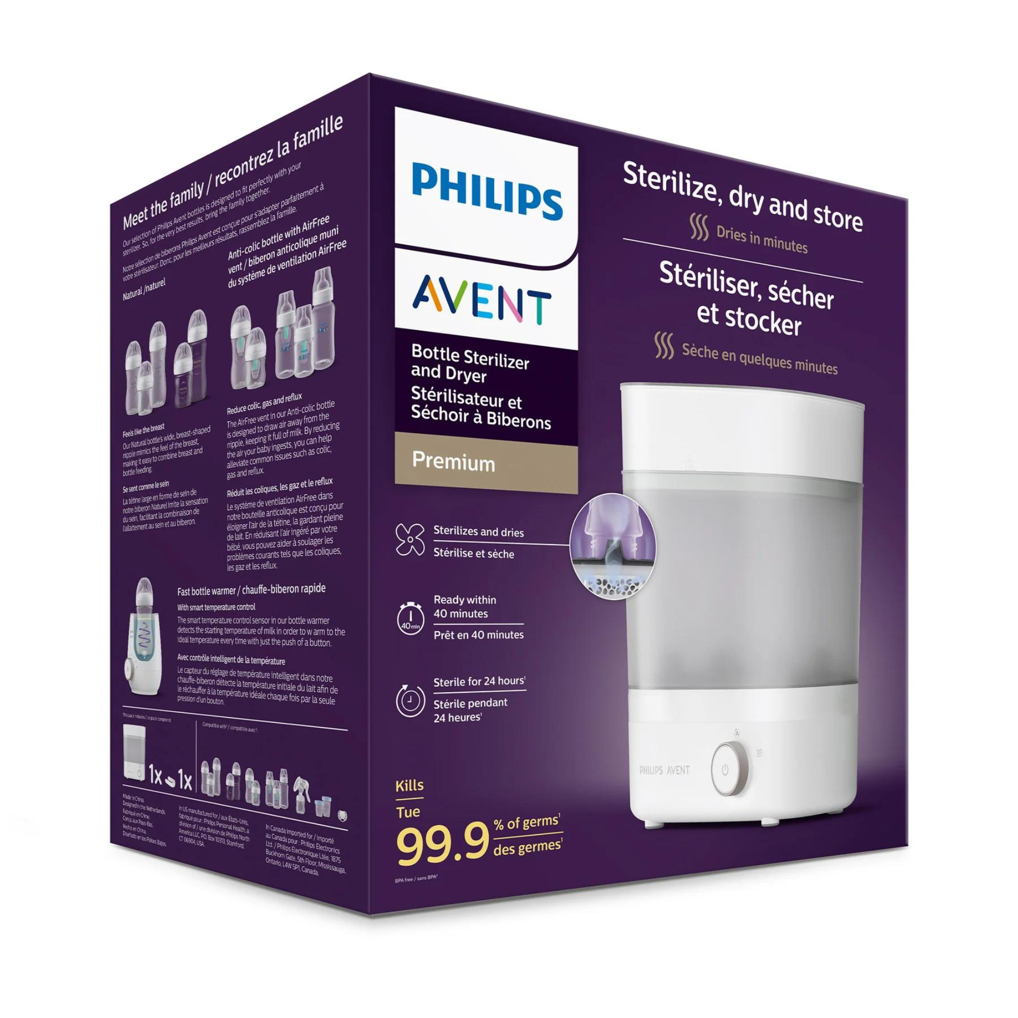 AVENT Premium Electric Steam Sterilizer with Dryer